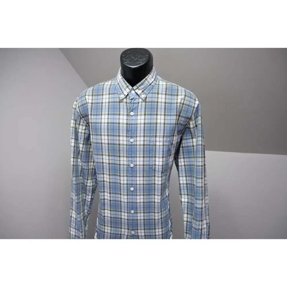 J‎ Crew Dress Shirt Classic Fit Casual Plaid Button Up Long Sleeve Mens Sz Large